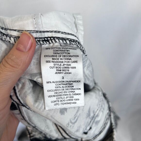 Abbey Dawn by Avril Lavigne Black White Newsprint Goth Punk Skinny Pants JRS 3 - Picture 11 of 12